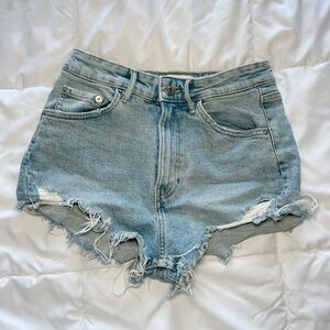 ZARA | High Waisted Denim Shorts